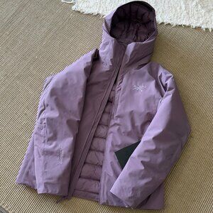 Arc'teryx Solano Down Hoody Purple Down Jacket Hooded Warm Down Jacket